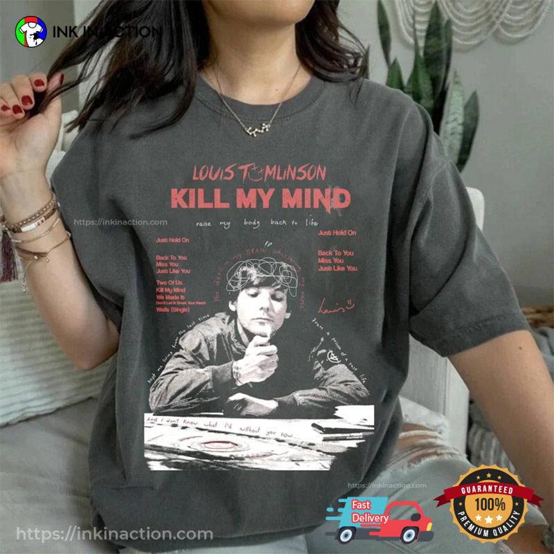 Louis Tomlinson Kill My Mind Minimalist Design Album Cover Shirt, hoodie,  sweater, long sleeve and tank top