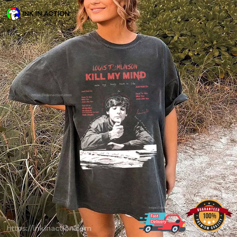 Kill My Mind Louis Tomlinson Tour 2023 Comfort Colors Shirt - Ink