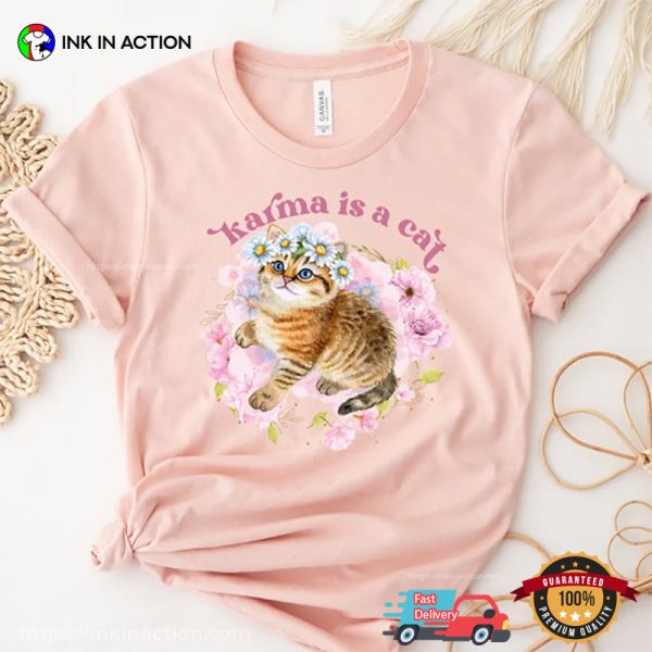 Karma Is A Cat Taylor Swift 2023 Hit Song Comfort Colors Tee