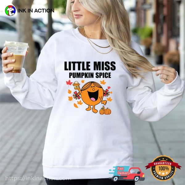 Little Miss Pumpkin Spice, Pumpkin Fall Vibes Graphic T-Shirts