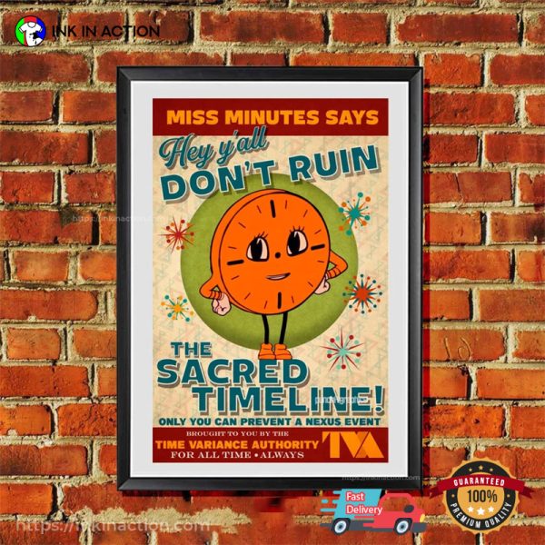 Loki TVA Don’t Ruin the Sacred Timeline Time Variance Authority Poster