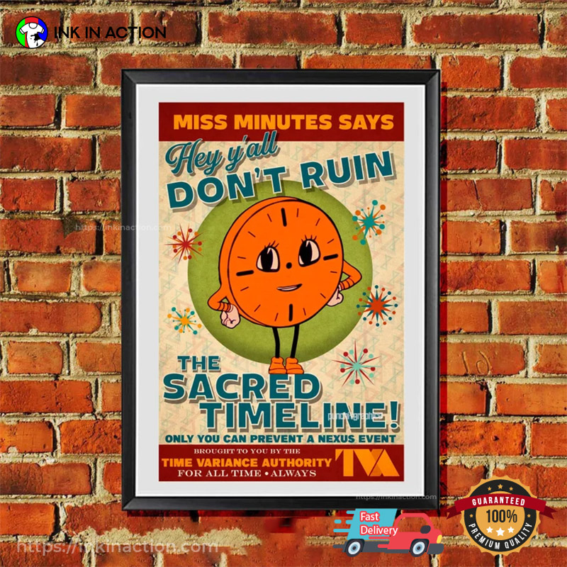 Loki TVA Don't Ruin the Sacred Timeline Time Variance Authority Poster