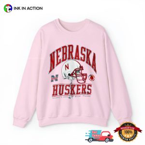 Limited Nebraska Retro Helmet University College NCAA Football T-Shirt
