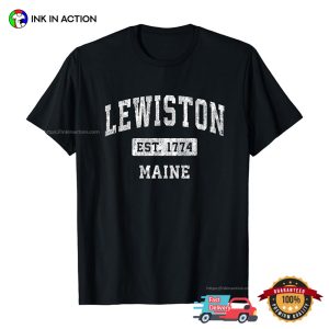 Lewiston Maine Est 1774 Vintage T-shirt