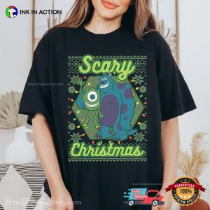 Mike And Sully In Scary Christmas Comfort Colors Tee
