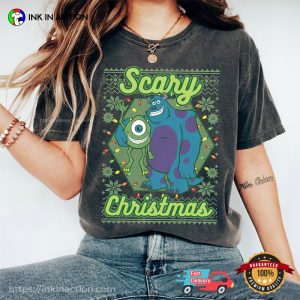 Mike And Sully In Scary Christmas Comfort Colors Tee