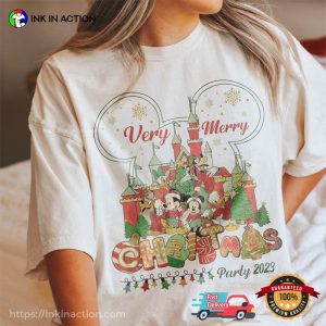 Mickey’s Very Merry Christmas Party, Mickey Christmas Party 2023 Family Matching Comfort Colors Shirt