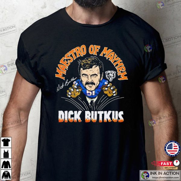 Maestro Of Mayhem Bears Dick Butkus Animated T-shirt