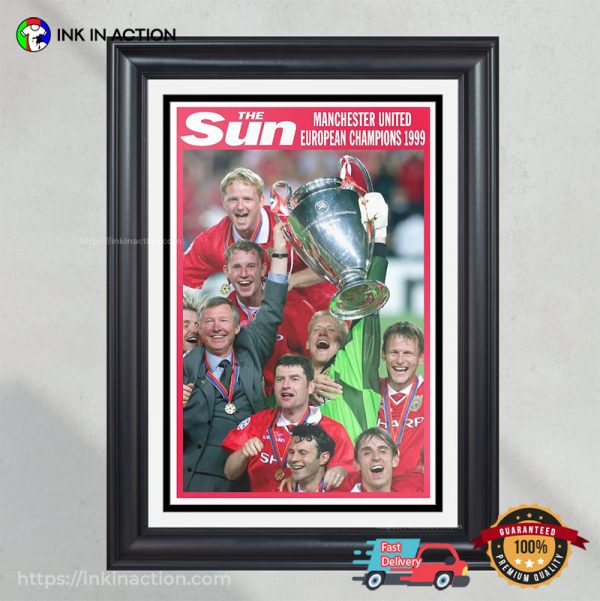 Manchester United European Champions 1999 Poster