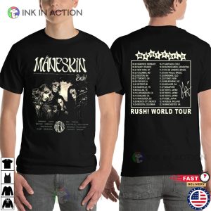 Maneskin Rush World 2023 2 Sided Shirt 1