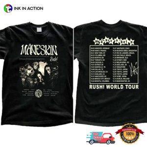 Maneskin Rush World 2023 2 Sided Shirt 2