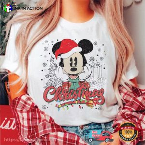 Merry Christmas Mickey Mouse Comfort Colors Shirt 3