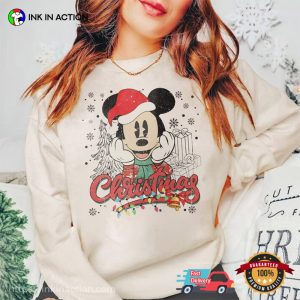 Merry Christmas Mickey Mouse Comfort Colors Shirt 4