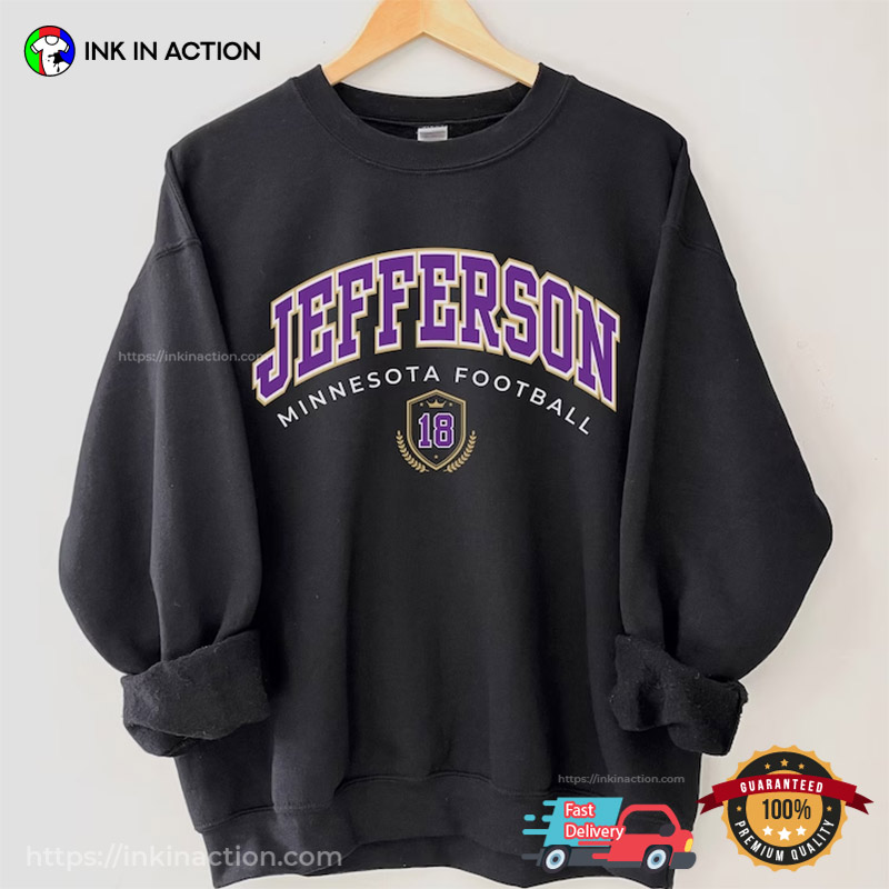 Justin Jefferson Youth Shirt, Minnesota Football Kids T-Shirt