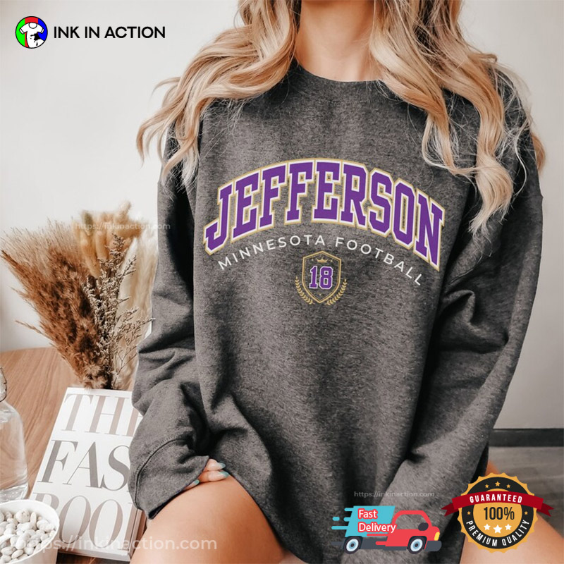 Justin Jefferson Youth Shirt, Minnesota Football Kids T-Shirt