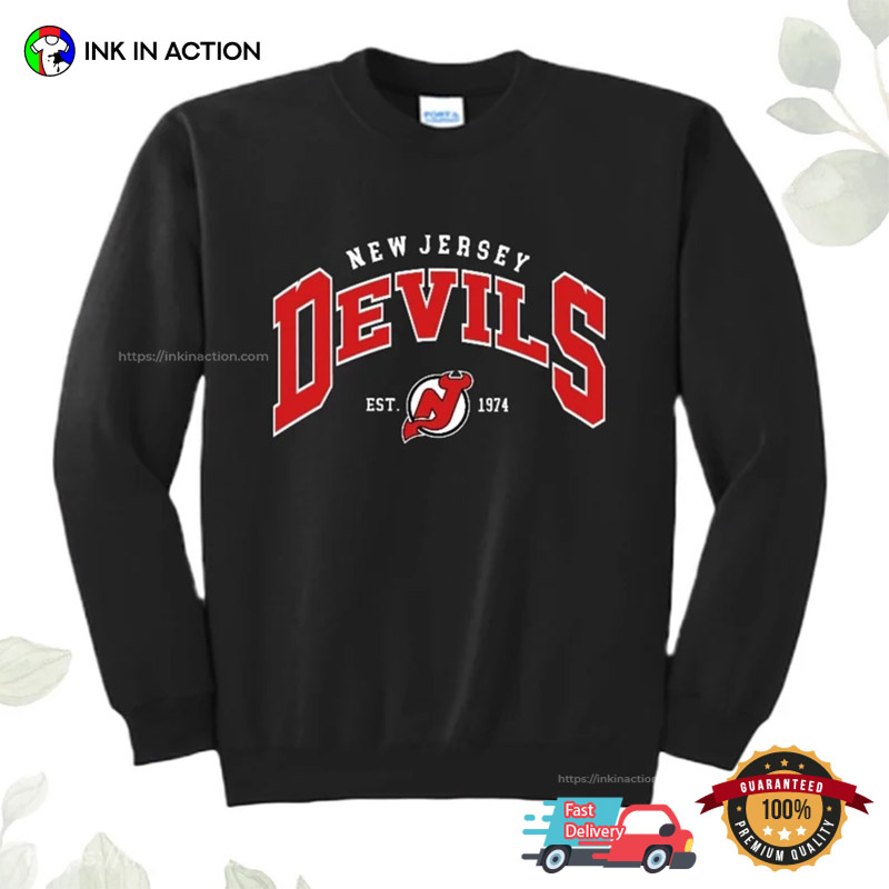 New Jersey Devils Est 1974 Vintage Hockey Shirt