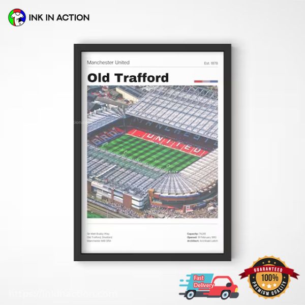 Old Trafford Stadium Poster, Man Utd Merch