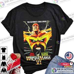 Pro Wrestling Hulk Hogan vs. Ultimate Warrior retro wrestling shirts