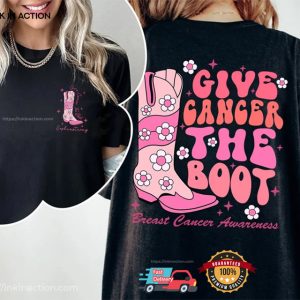 Personalized Give Cancer The Boot Breast Cancer Awareness Shirt