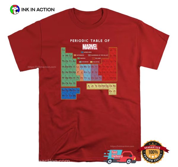 Periodic Table Of Marvel T-Shirt