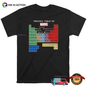 Periodic Table Of Marvel T Shirt 3