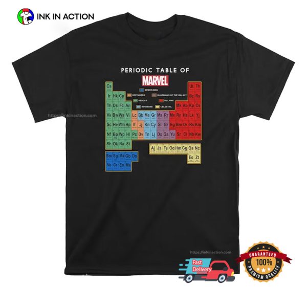 Periodic Table Of Marvel T-Shirt