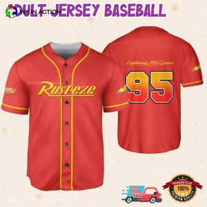 Personalized Disney Lightning McQueen Baseball Jersey 1