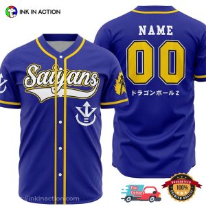 Personalized Saiyan Dragonball Z Baseball Jersey 1