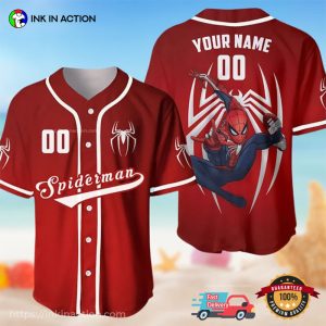Personalized Spiderman Marvel Baseball Jersey