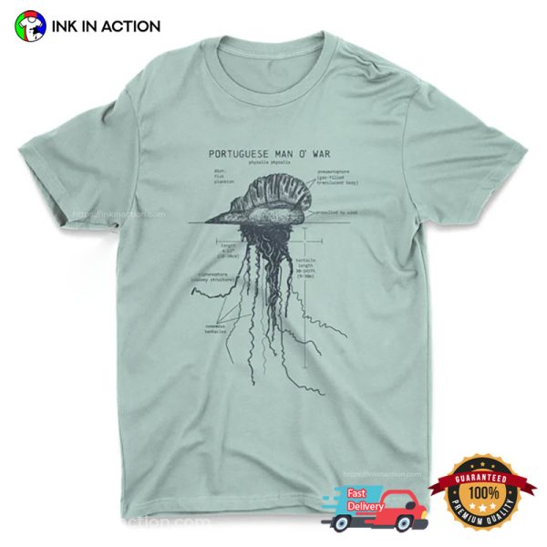 Portuguese Man O’ War Anatomy Comfort Colors Shirt