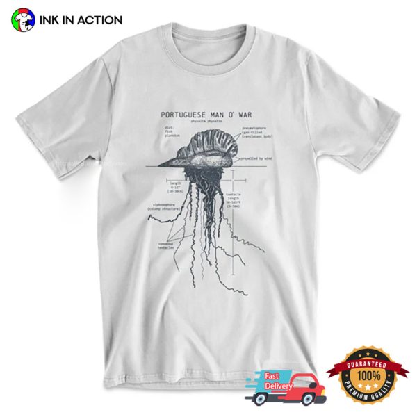 Portuguese Man O’ War Anatomy Comfort Colors Shirt