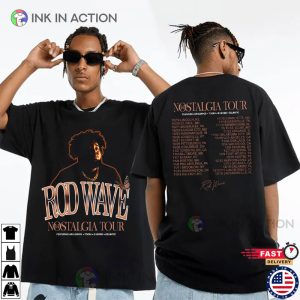 Rod Wave Tour 2023 Nostalgia Tracklist Concert 2 Sided T-shirt
