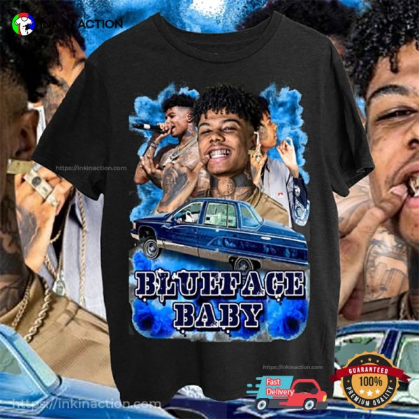 Rapper Blueface Baby Vintage 90s T-shirt