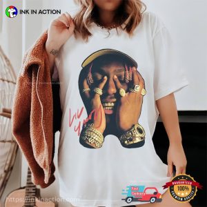 Rapper Lil Yachty Portrait Signature T Shirt 2