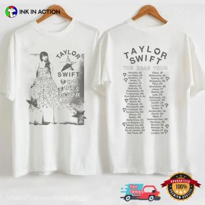 Retro BW Taylor Swift The Eras Tour Tracklist T-Shirt