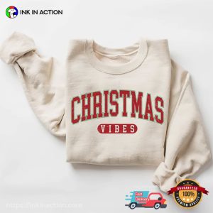 Retro Christmas Vibes Basic T Shirt 2