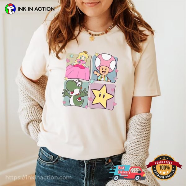 Retro Super Mario Princess Peach Comfort Colors Shirt