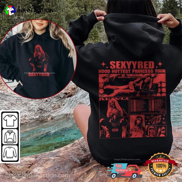 Sexyy Red 90s Music Hood Hottest Princess Tour 2 Sided Shirt