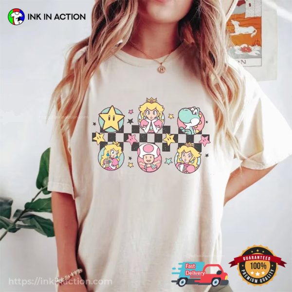 Super Mario Princess Peach And Friends Comfort Colors Shirt