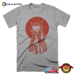 Samurai Cat Japan tokyo fashion style T Shirt 2