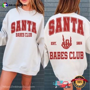 Santa Babes Club Rock Comfort Colors Shirt 2