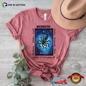 Scorpio Birthday Zodiac Card Comfort Colors T Shirt 1