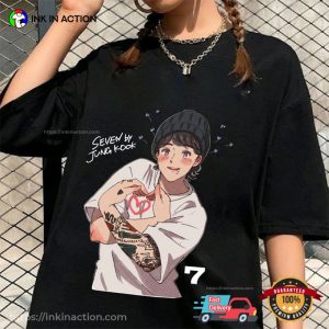 Seven By jungkook bts Animated Comfort Colors Shirt 1