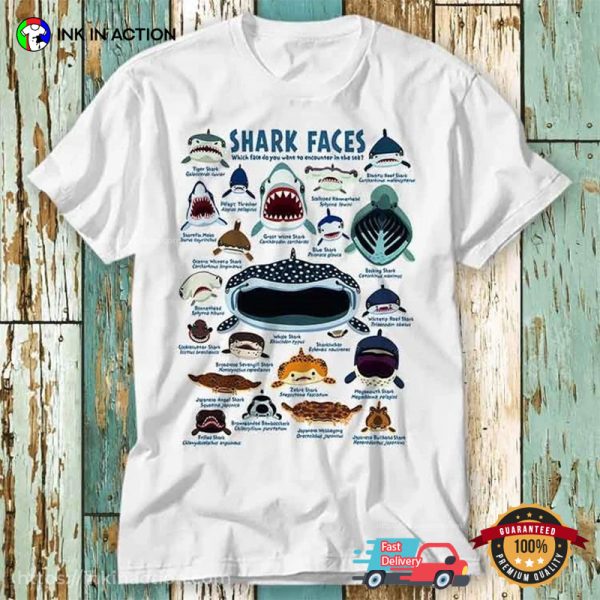 Shark Faces Sea Life Limited Edition Shirt