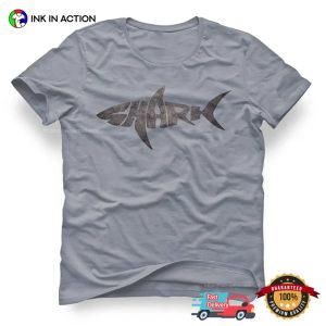 Shark Logo Designed Basic Shirt 2