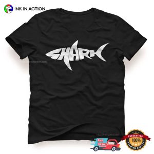 Shark Logo Designed Basic Shirt 3