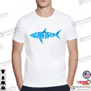 Shark Logo Designed Basic Shirt