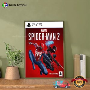 Spiderman 2 PS5 Game Poster, Spider Man Merch