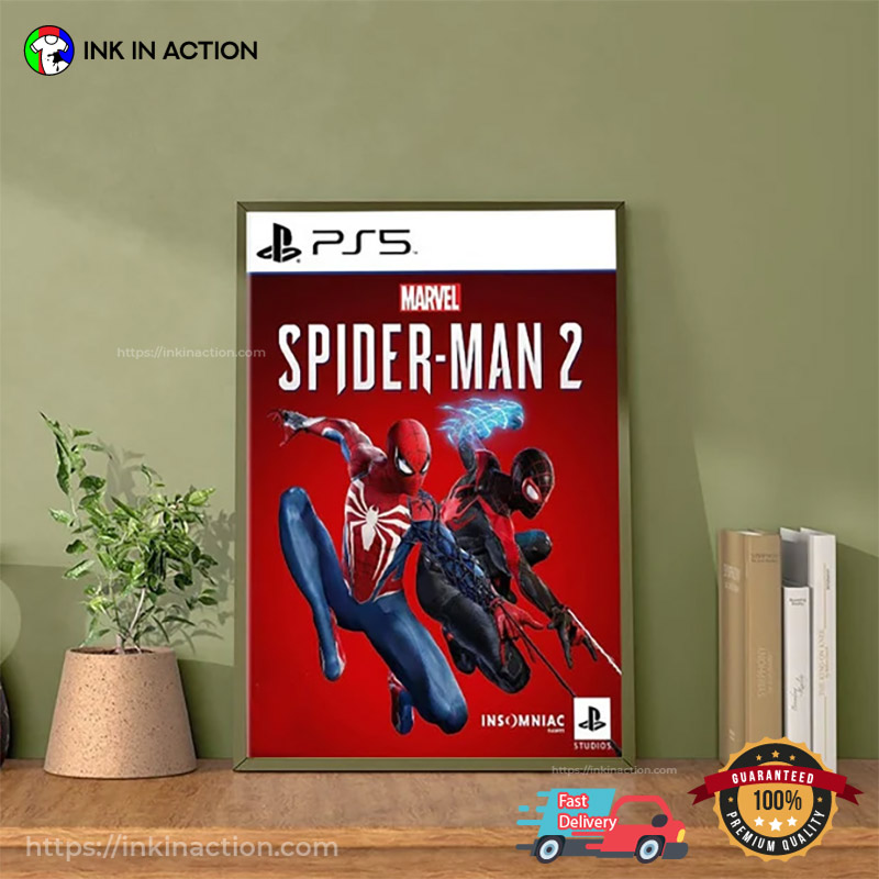 Spiderman 2 PS5 Game Poster, Spider Man Merch - Print your thoughts. Tell  your stories.