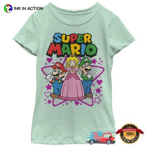 Super Mario Mario Peach Princess Luigi Game T-shirt
